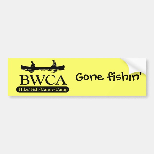 BWCA / Hike Fish Canoe Camp Bumper Sticker (Front)