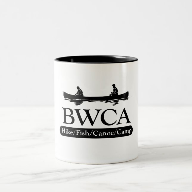 BWCA / Hike Fish Canoe Camp Two-Tone Coffee Mug (Center)