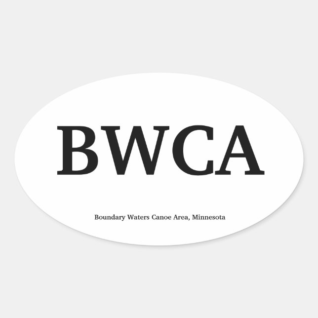 BWCA OVAL STICKER (Front)