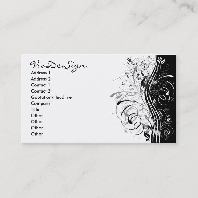 BWgrunge Business Card (Front)