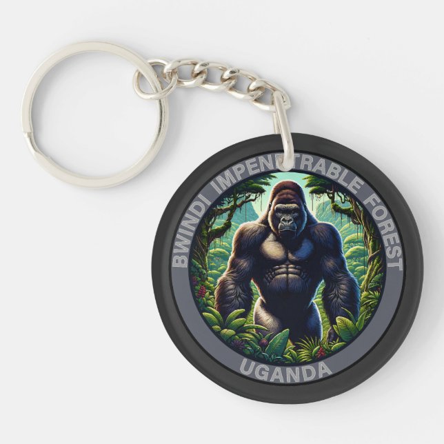 Bwindi Impenetrable Forest Uganda Key Ring (Front)