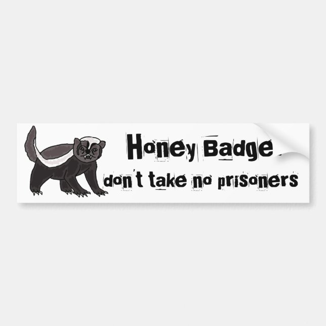 BX- Funny Honey Bader Bumper Sticker (Front)