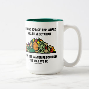 By 2050 90% Of the World Will Be Vegetarian Two-Tone Coffee Mug
