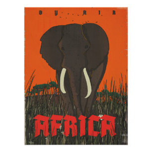 By Air Africa Travel Poster