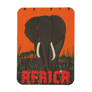 By Air Africa Travel Poster Magnet