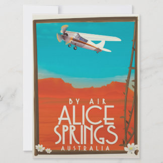 By Air - Alice Springs Australia Invitation
