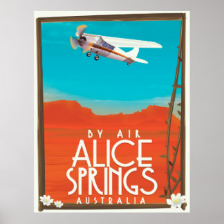 By Air - Alice Springs Australia Poster