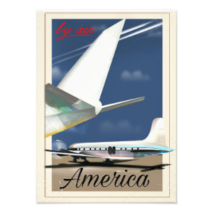 By Air - America Photo Print