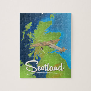 By Air To Scotland travel poster Jigsaw Puzzle
