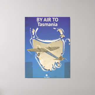 By Air To Tasmania Vintage Travel poster Canvas Print