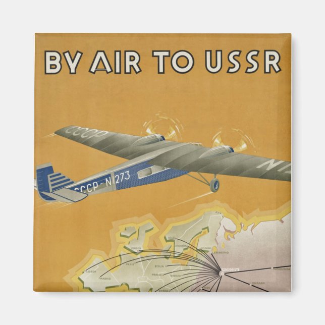 By Air to USSR Magnet (Front)
