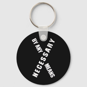 By Any Means Malcolm Black History Month Key Ring