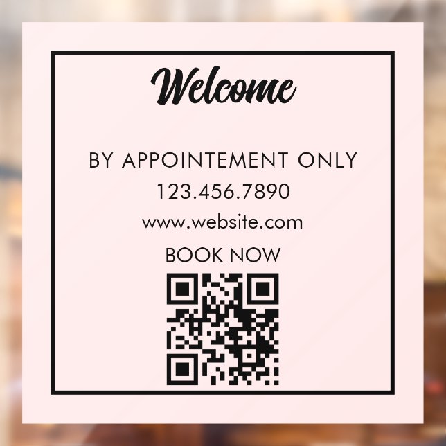 By Appointment Only Business Custom Storefront Window Cling (Sheet 2)