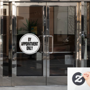 By Appointment Only Decal: Waterproof Salon Window Cling