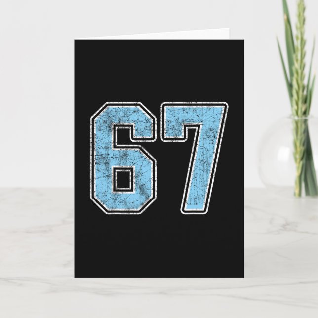 By Blue 67 Six Seven Meme  Card (Front)