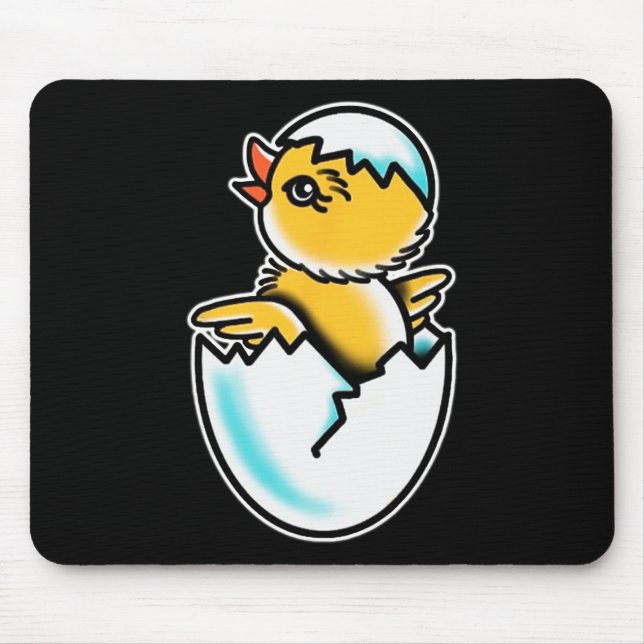 By Chick Cracked Egg Spring Chicken  Mouse Mat (Front)