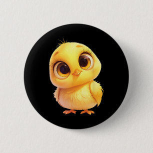 By Chick Farm Animal Chicken Poultry Farmer Men Wo 6 Cm Round Badge