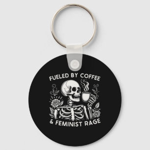 By Coffee & Feminist Rage Feminism Coffee Love Key Ring