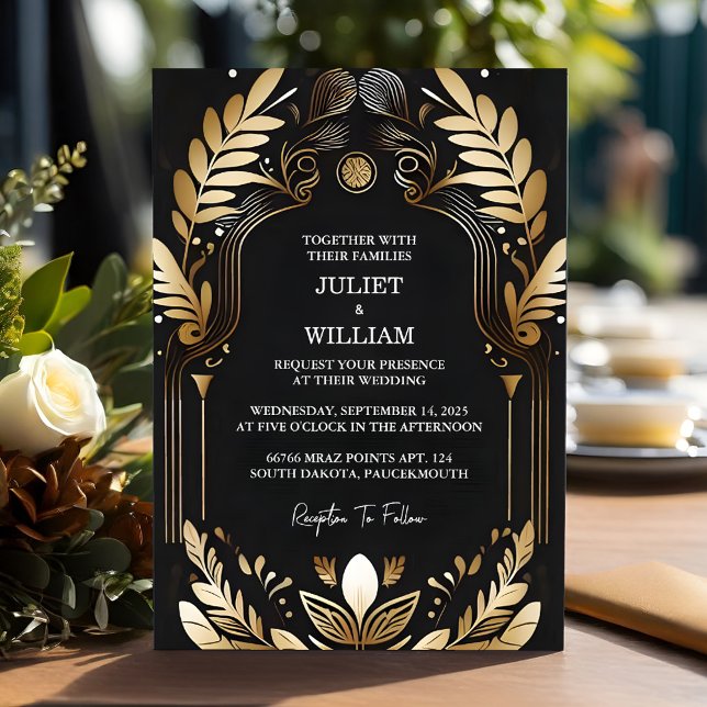 By Costume Men Adult Tuxedo Bold Black Tie Wedding Invitation (Creator Uploaded)