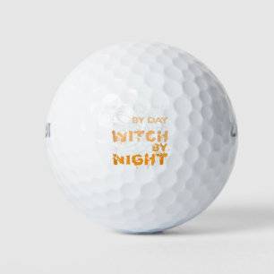 By Day Witch By Night Halloween Certified Nurse Fu Golf Balls