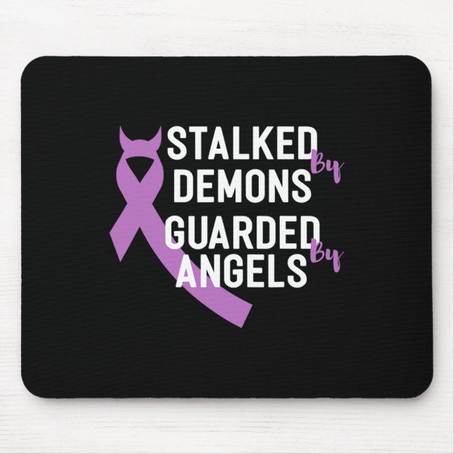 By Demons Guarded By Angels End Addiction  Mouse Mat (Front)