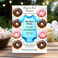 By Dreams Pink Blue Doughnuts And Diapers Baby Sho
