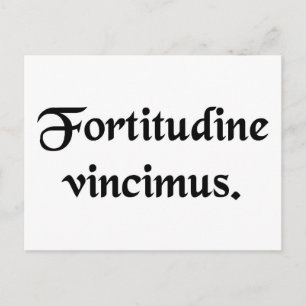 By endurance we conquer. postcard