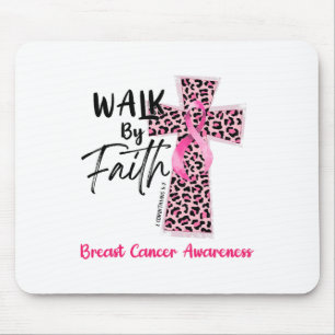 By Faith Breast Cancer Awareness Christian Jesus W Mouse Mat