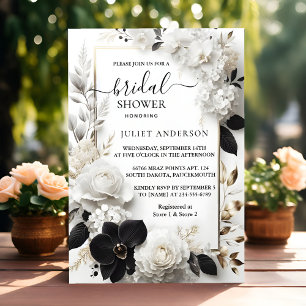 By Formal Simple Classic Blank Bridal Shower Invitation