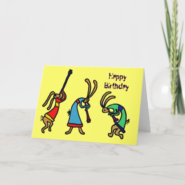 BY- Funny Birthday Dancing Bunny Card (Front)