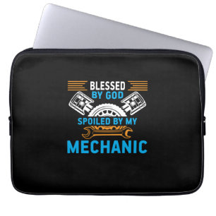 By God By Mechanic Laptop Sleeve