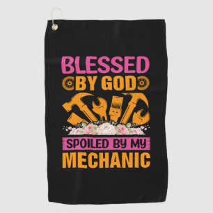 By God By My Mechanic Golf Towel