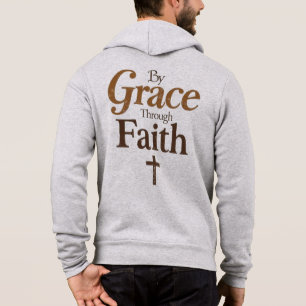 By Grace Through Faith - Christian Cross Vintage Hoodie