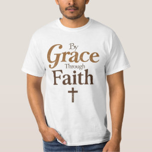By Grace Through Faith - Christian Cross Vintage T-Shirt