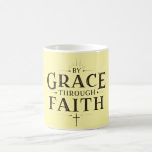 By Grace Through Faith - Inspirational Christian Coffee Mug
