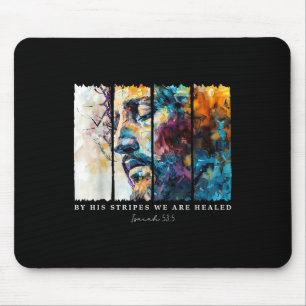 By His Stripes We Are Healed Jesus Christian Isaia Mouse Mat
