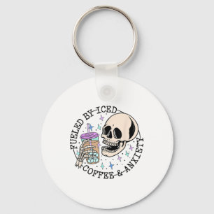 By Iced Coffee And Anxiety Mental Health Awareness Key Ring