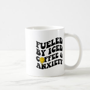 By Iced Coffee And Anxiety Mental Health On Back  Mug