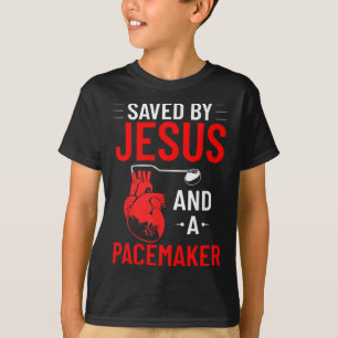 By Jesus And A Pacemaker Heart Disease Awareness F T-Shirt