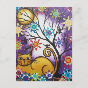 By Lori Everett_ Day Of The Dead_Mexican_Cat Postcard