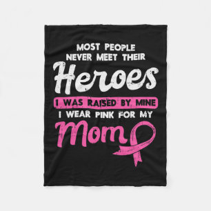 By My Heroe Pink For Mum Breast Cancer Awareness S Fleece Blanket