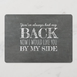 By My Side Funny Bridesmaid Proposal Invitation