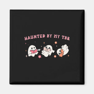 By My Tbr Boo Groovy Cute Ghost Funny Halloween Wo Magnet