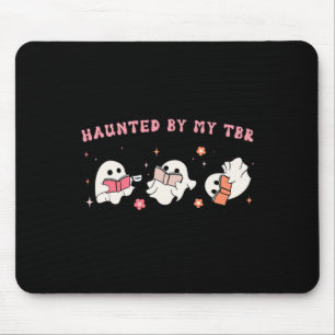 By My Tbr Boo Groovy Cute Ghost Funny Halloween Wo Mouse Mat