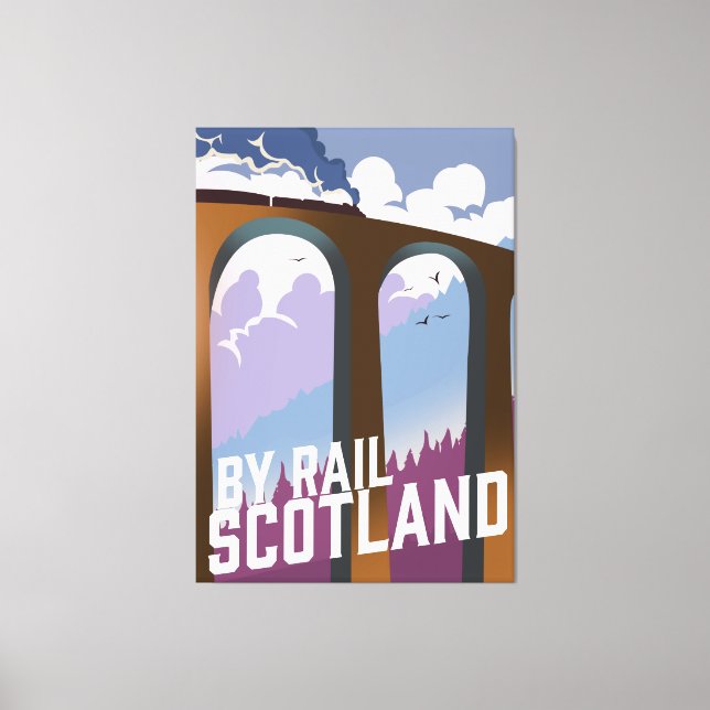 By Rail Scotland Canvas Print (Front)