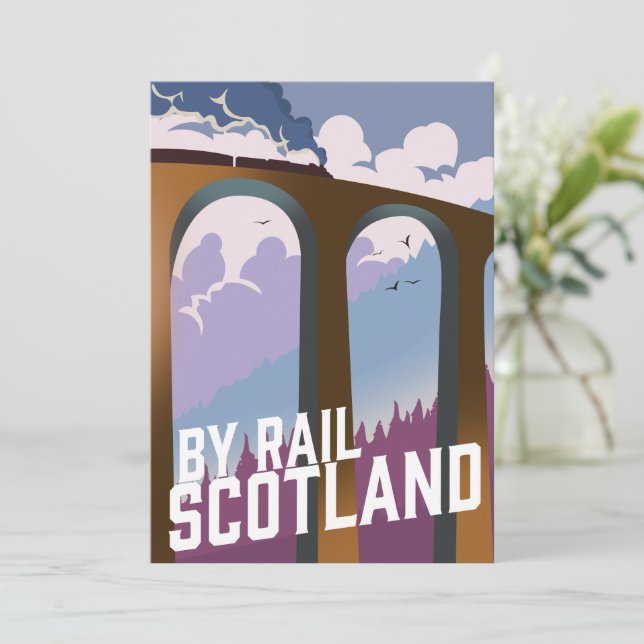By Rail Scotland Holiday Card (Standing Front)