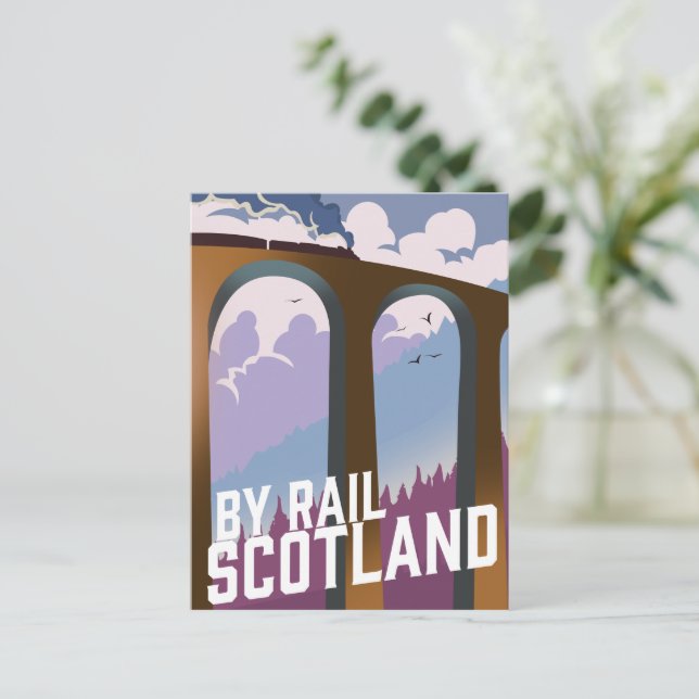By Rail Scotland Postcard (Standing Front)