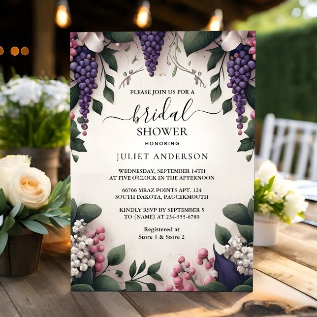 By Rural Farm Wood Seed Ivy Vineyard Bridal Shower Invitation (Creator Uploaded)