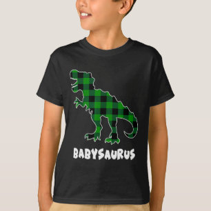 By Saurus T-rex Dinosaurs Plaid St Patricks Day  T-Shirt