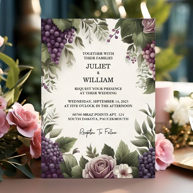 By Seed Rural Farm Wood Fruit Ivy Vineyard Wedding Invitation (Creator Uploaded)